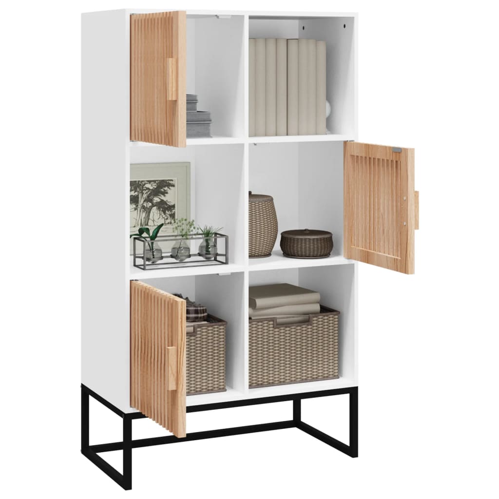 Højskab 70x35x125 cm konstrueret træ - hvid, 1, x - number 3.