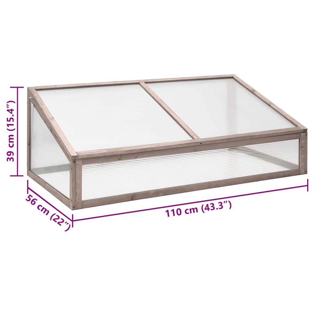Greenhouse 110x58.5x39 cm fir wood - number 7.