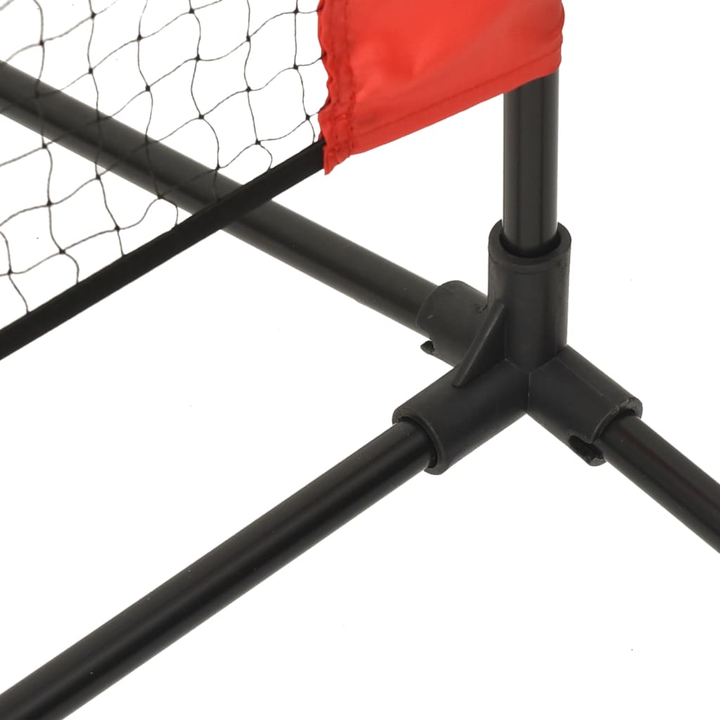 Tennisnet polyester sort og rød - 500 x 100 x 87 cm - number 5.