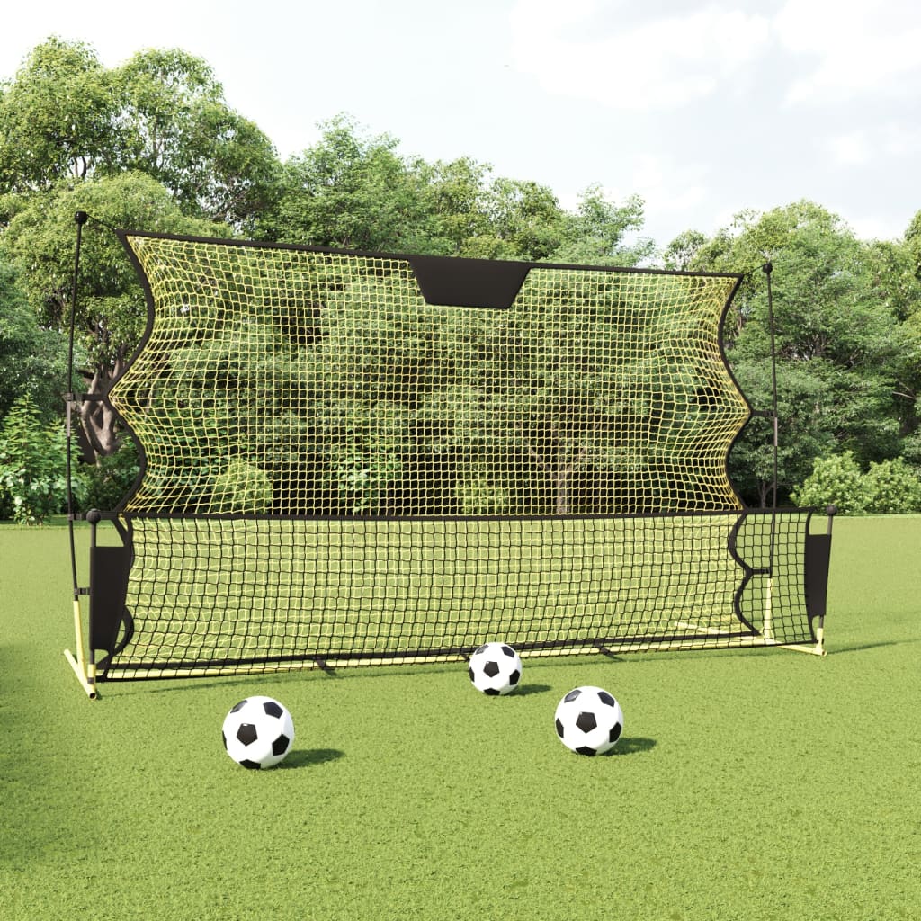 Fodbold-rebounder 183x85x120 cm polyester sort og gul - number 1.