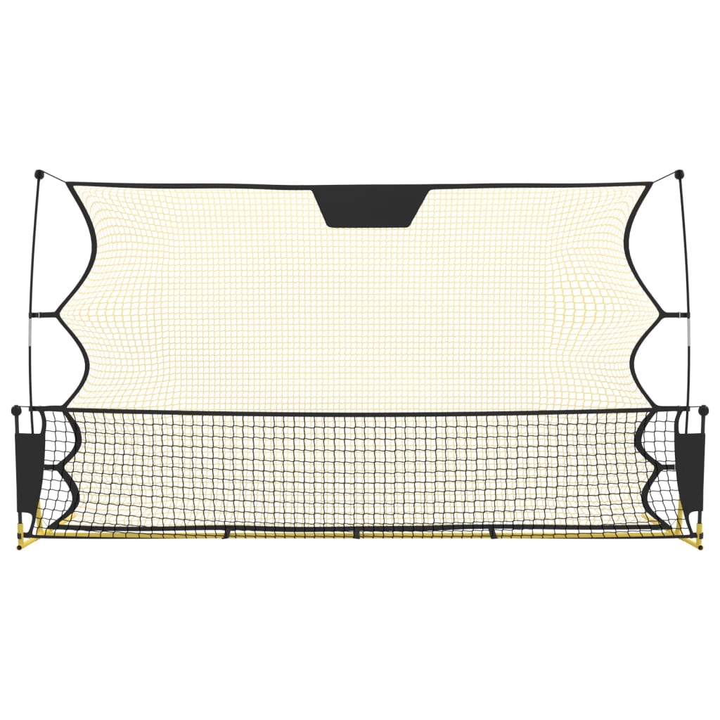 Voetbal rebounder 183x85x120 cm polyester zwart en geel - number 3.