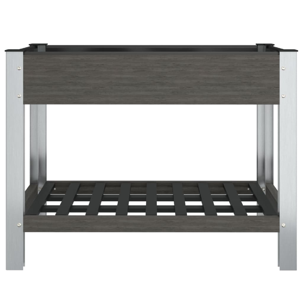 High bed with shelf wpc gray - 100 x 50 x 75 cm, 1 - number 3.