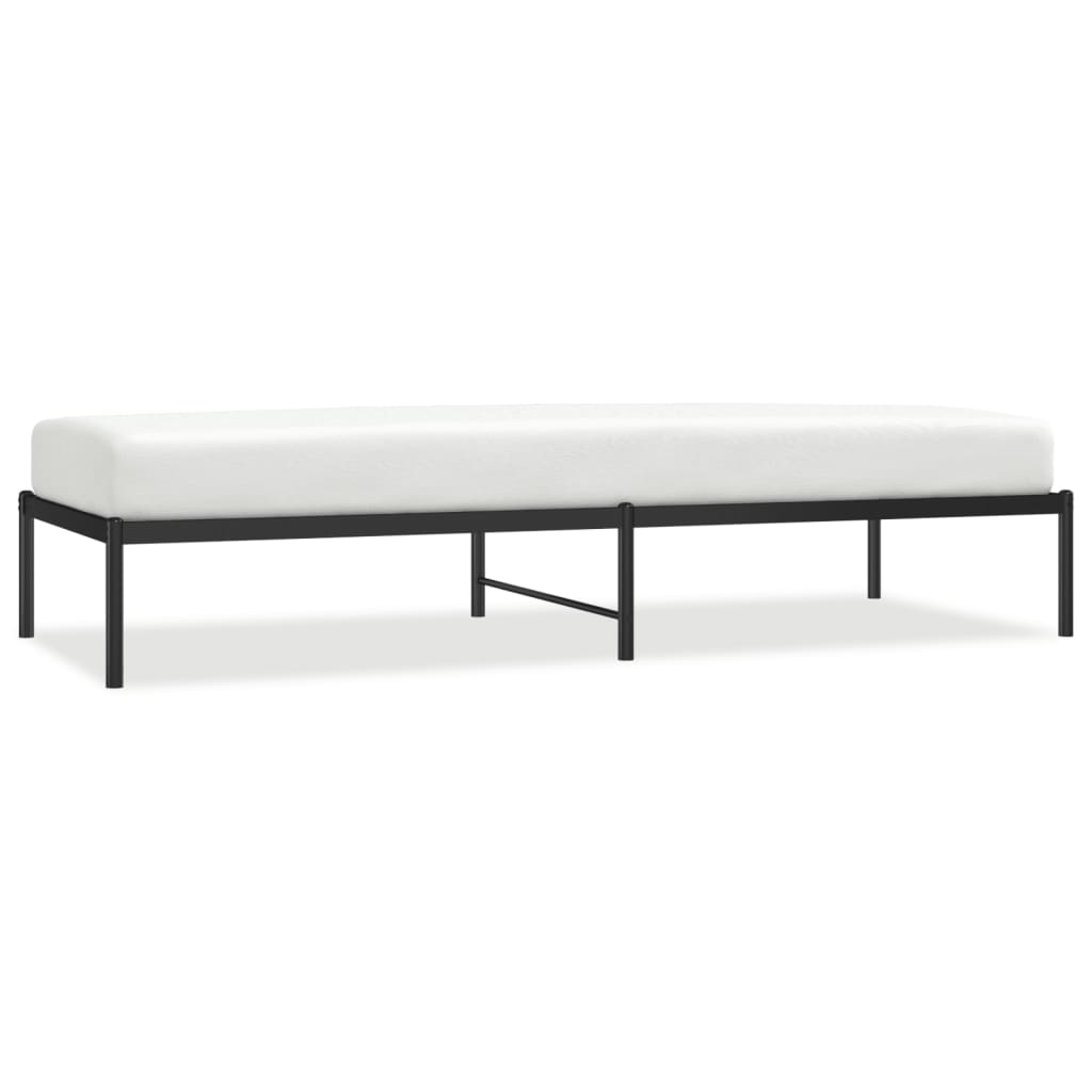 Bed frame metal - black, 80 x 200 cm, without headboard - number 2.