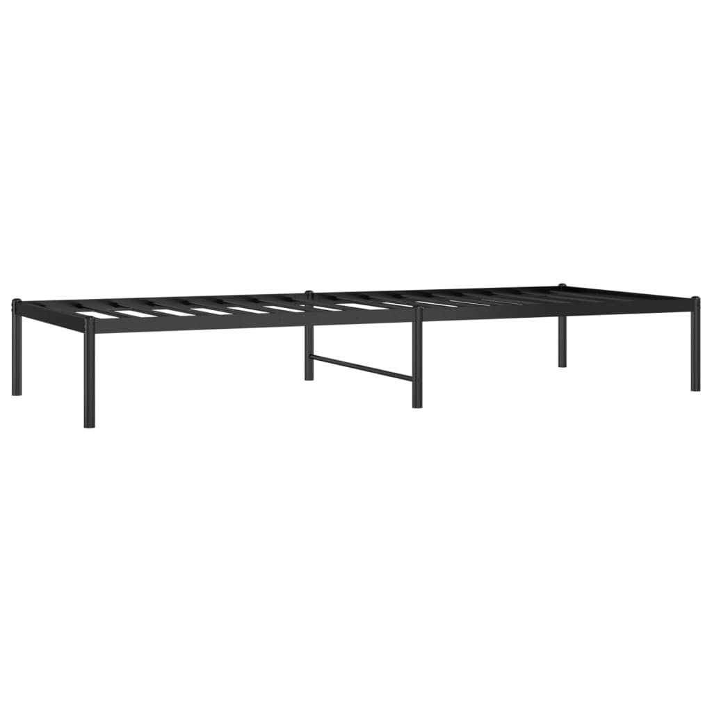 Bed frame metal - black, 80 x 200 cm, without headboard - number 3.