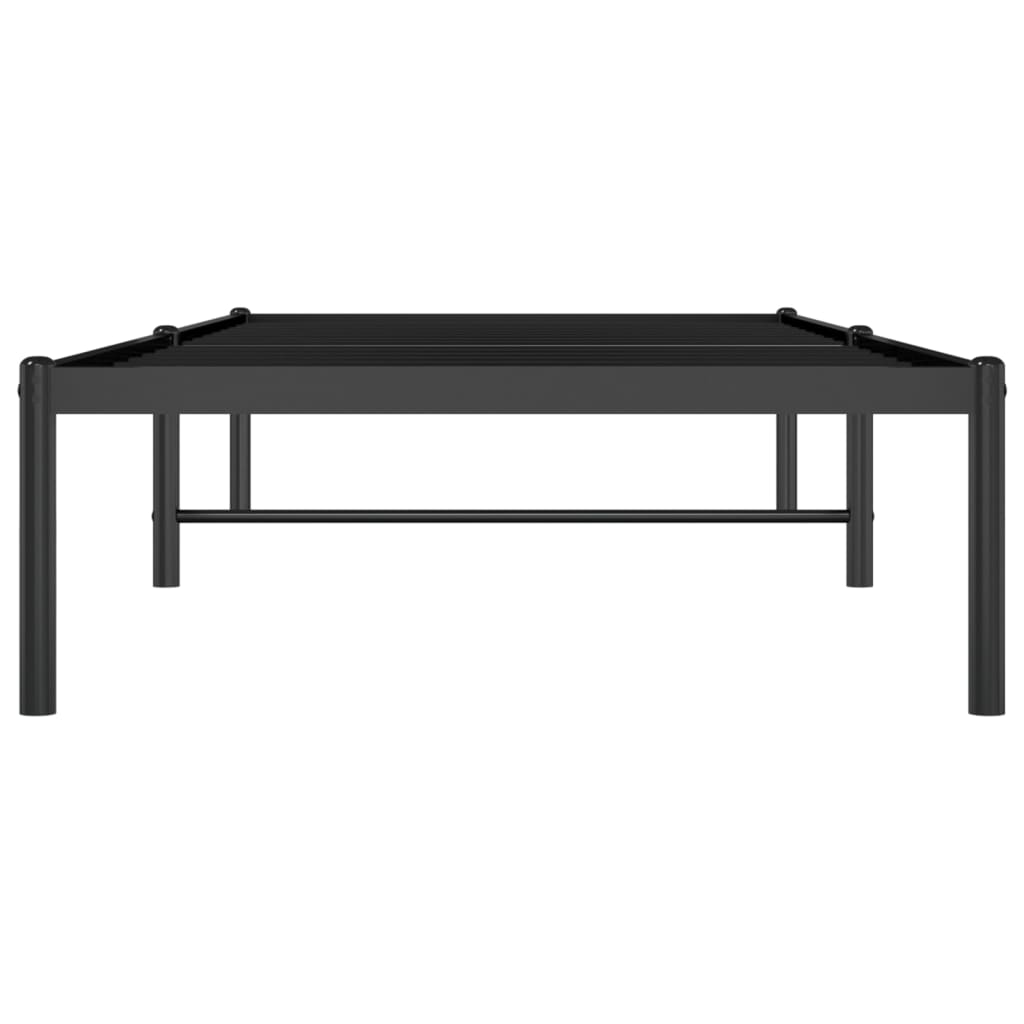 Bed frame metal - black, 80 x 200 cm, without headboard - number 5.