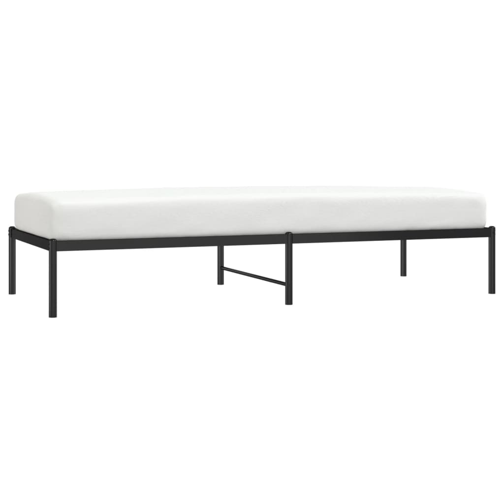 Bed frame metal - black, 80 x 200 cm, without headboard - number 4.
