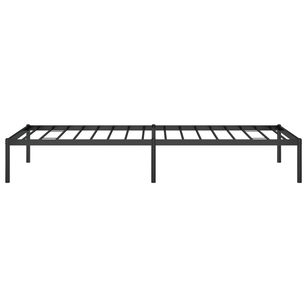 Bed frame metal - black, 80 x 200 cm, without headboard - number 6.