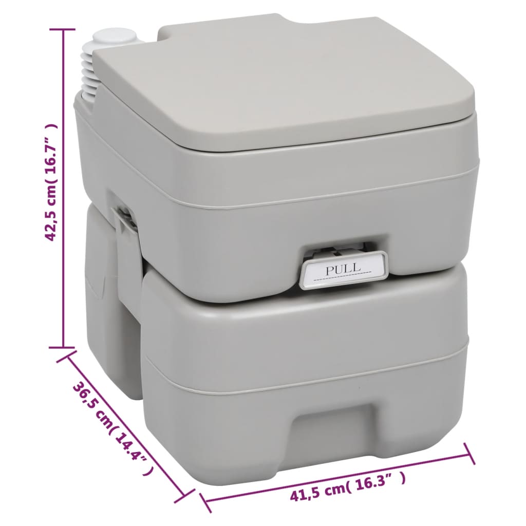 Prijenosni wc za kampiranje i umivaonik s posudom za vodu - 37,5 x 23 x 80 cm + 41,5 x 36,5 x 42,5 cm - number 9.