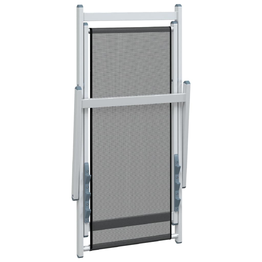 Sklopive ležaljke za plažu kom. aluminij i tekstil - siva, 2 - number 8.