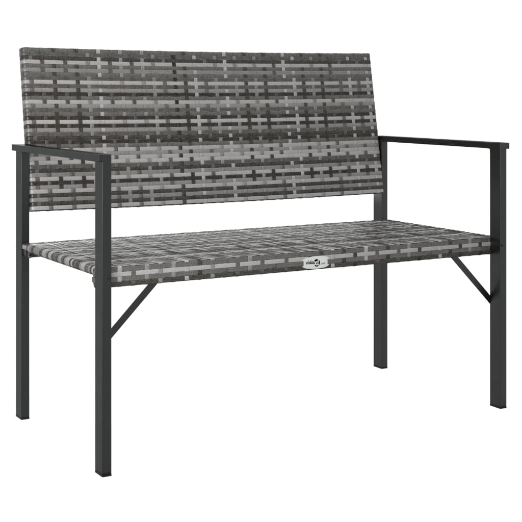 2-personers havebænk polyrattan grå - number 2.