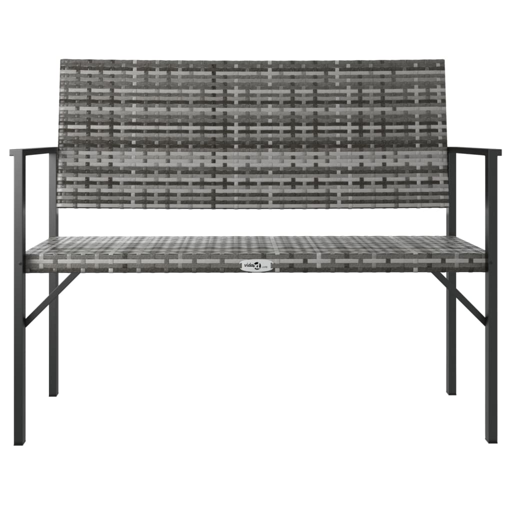 2-personers havebænk polyrattan grå - number 3.