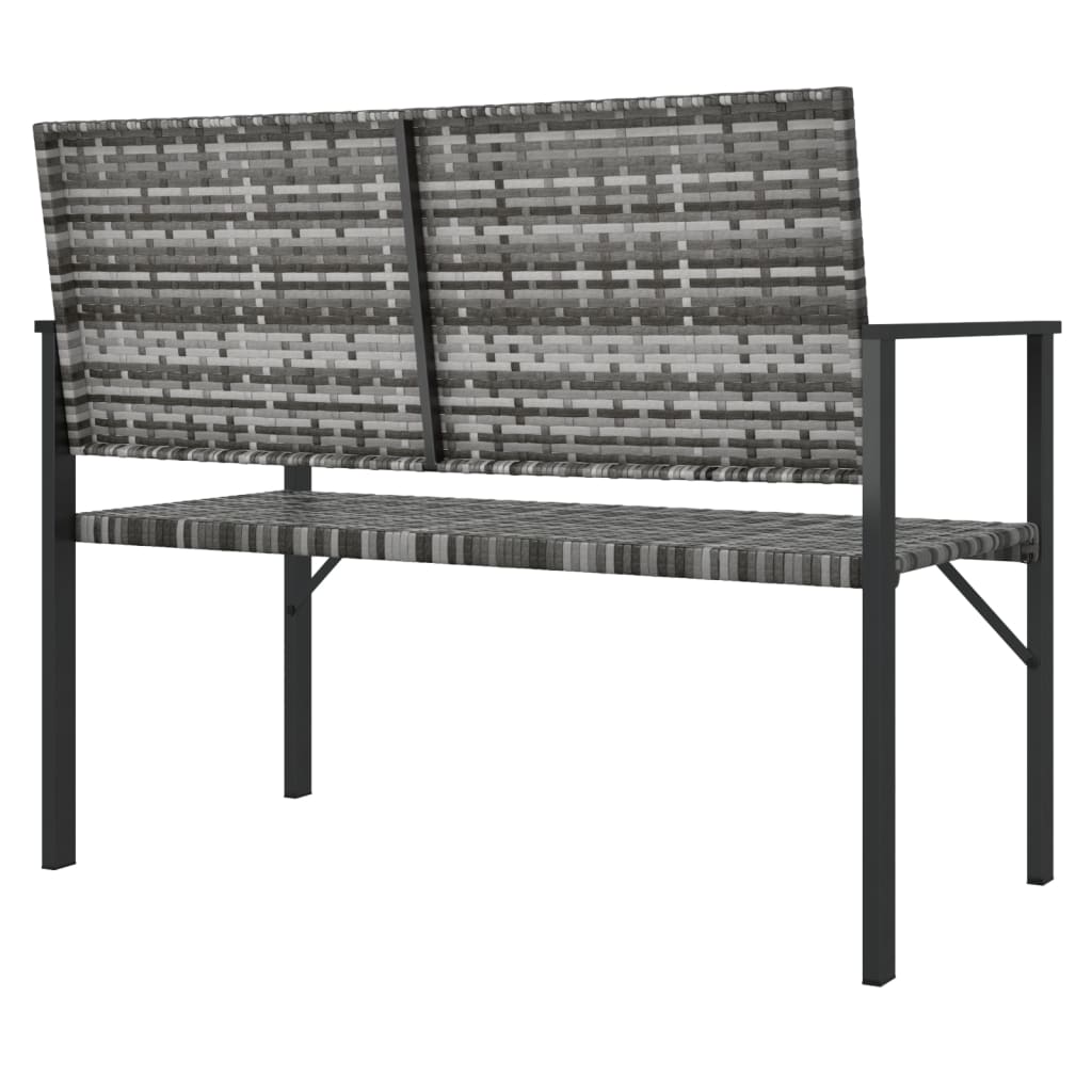 2-personers havebænk polyrattan grå - number 5.