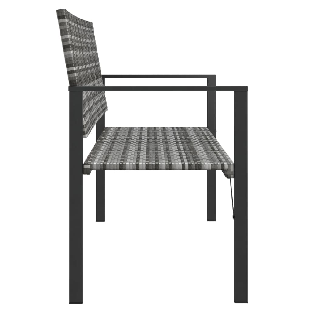 2-personers havebænk polyrattan grå - number 4.