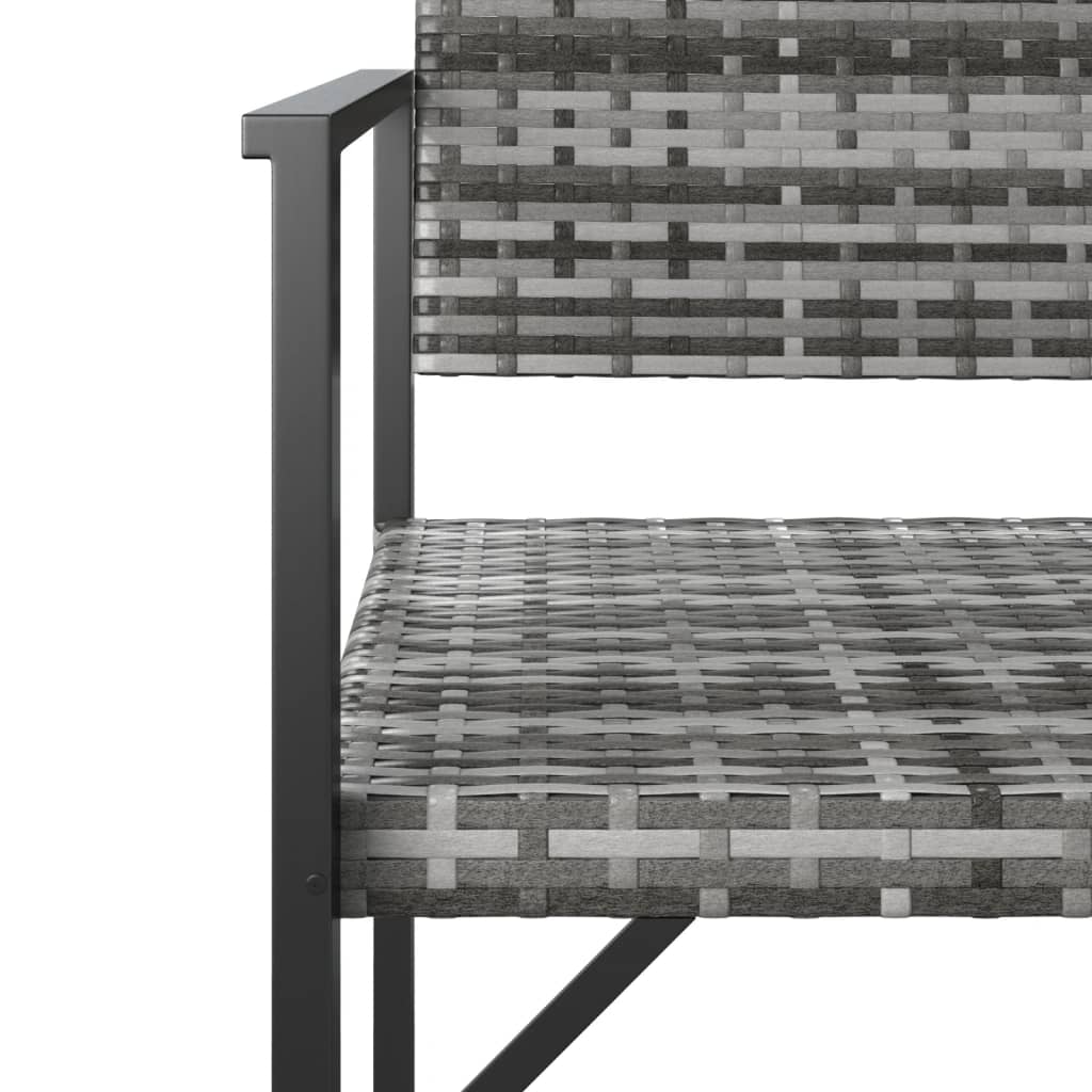 2-personers havebænk polyrattan grå - number 6.