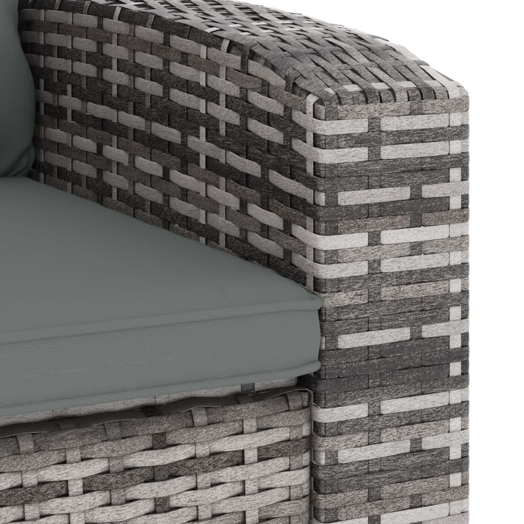 Fotel pozycyjny z poduszkami polirattan - szary, 1 - number 7.