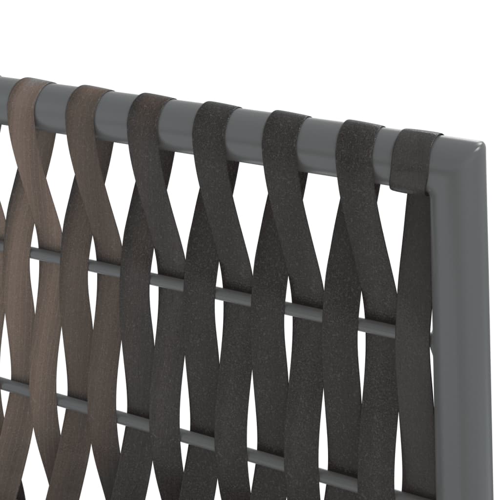 Havestole med hynder stk. 46x61x83 cm polyrattan - brun, 2 - number 7.