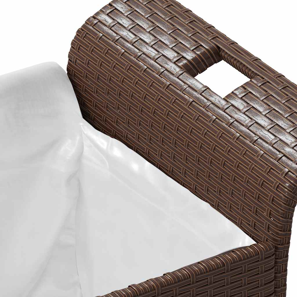 Panca da giardino con cuscino polyrattan - marrone, 116 x 46 x 57 cm, 1 - number 7.