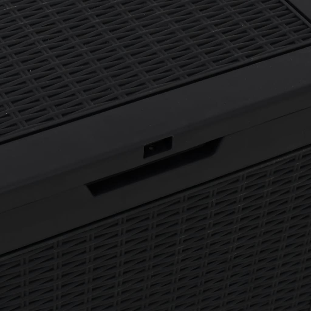 Kutija za odlaganje za vrt 55.5x43x53 cm polipropilen - crni - number 7.