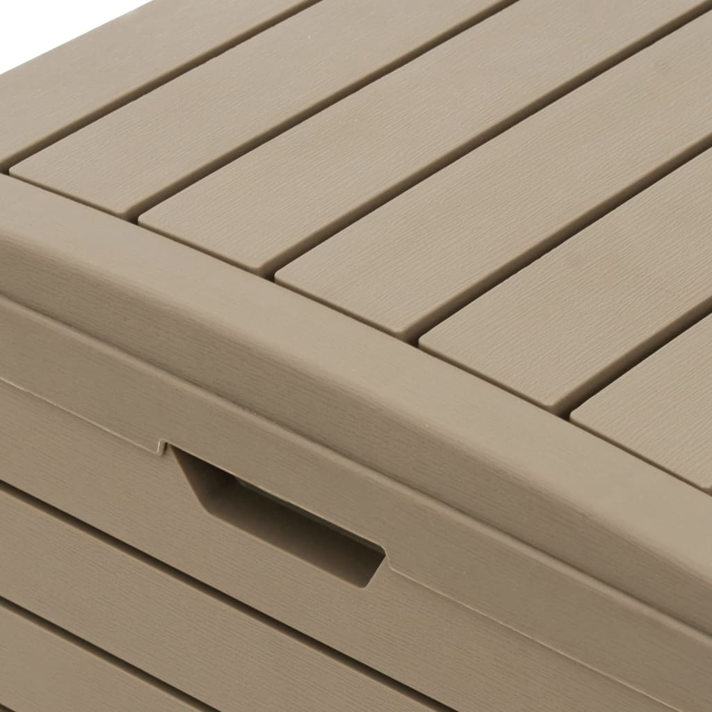 Udendørs skraldespand 41x41x86 cm polypropylen lysebrun - number 9.