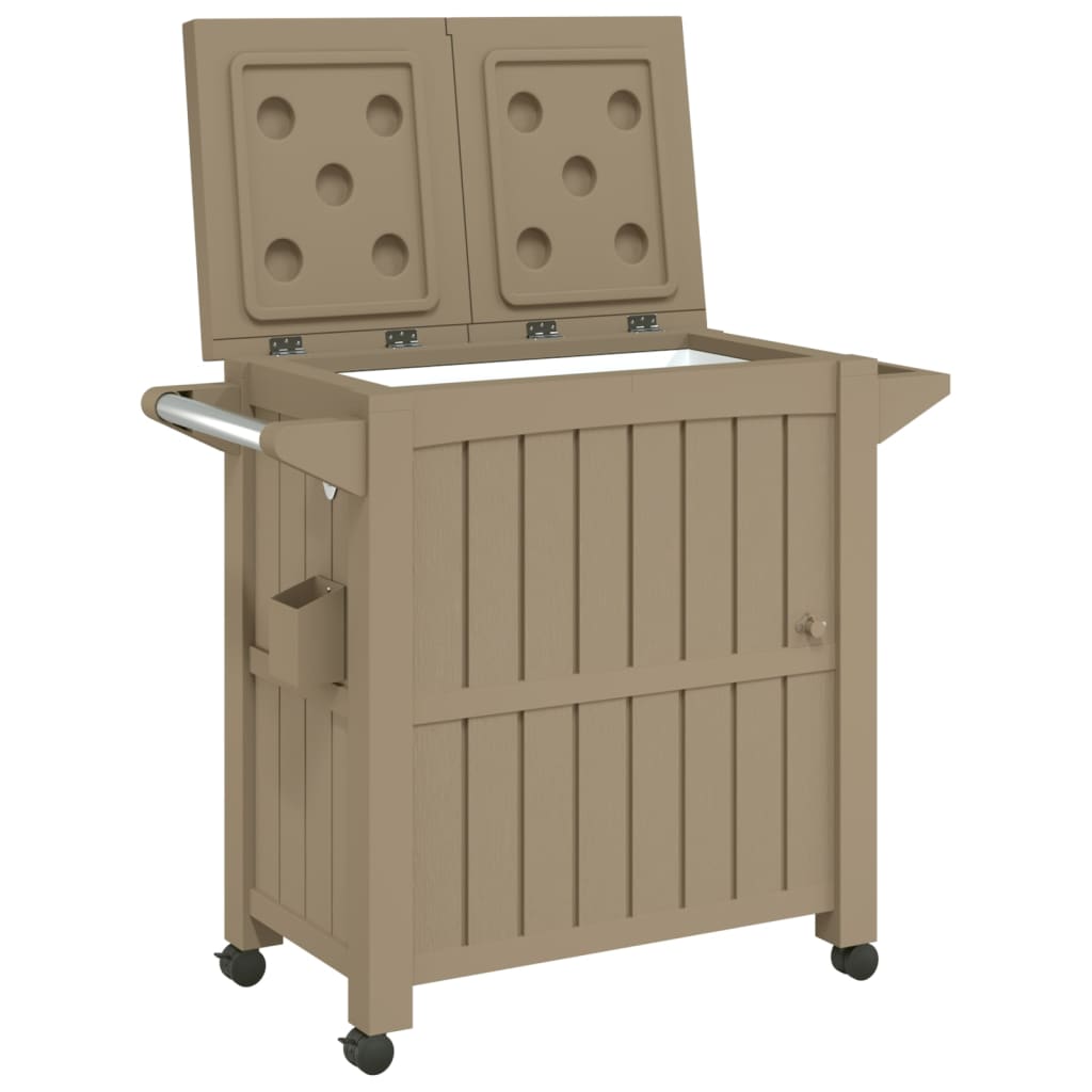 Carrello di servizio 3 in 1 in polipropilene - marrone chiaro - number 2.