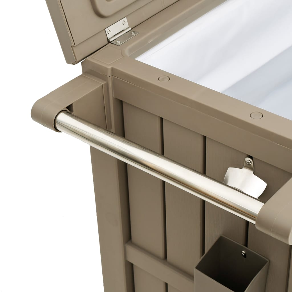 Carrello di servizio 3 in 1 in polipropilene - marrone chiaro - number 7.