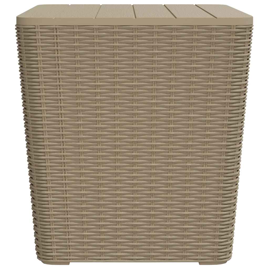 Havebord med aftageligt låg polypropylen lysebrun - number 5.