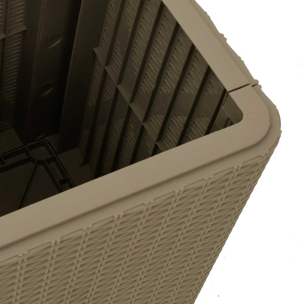 Havebord med aftageligt låg polypropylen lysebrun - number 6.