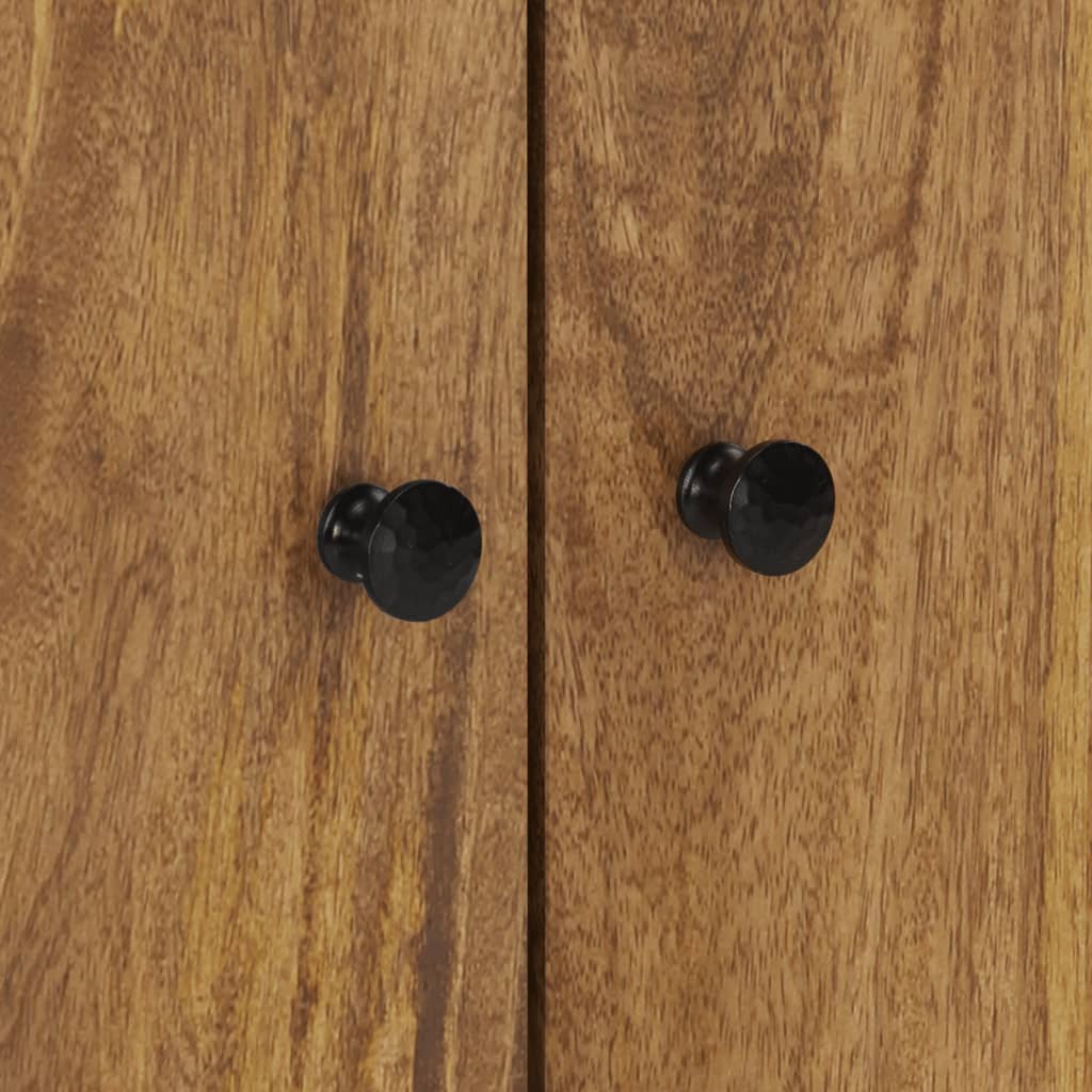 Sideboard with 2 doors 60x33x75 cm solid mango wood - honey colored, 1 - number 8.