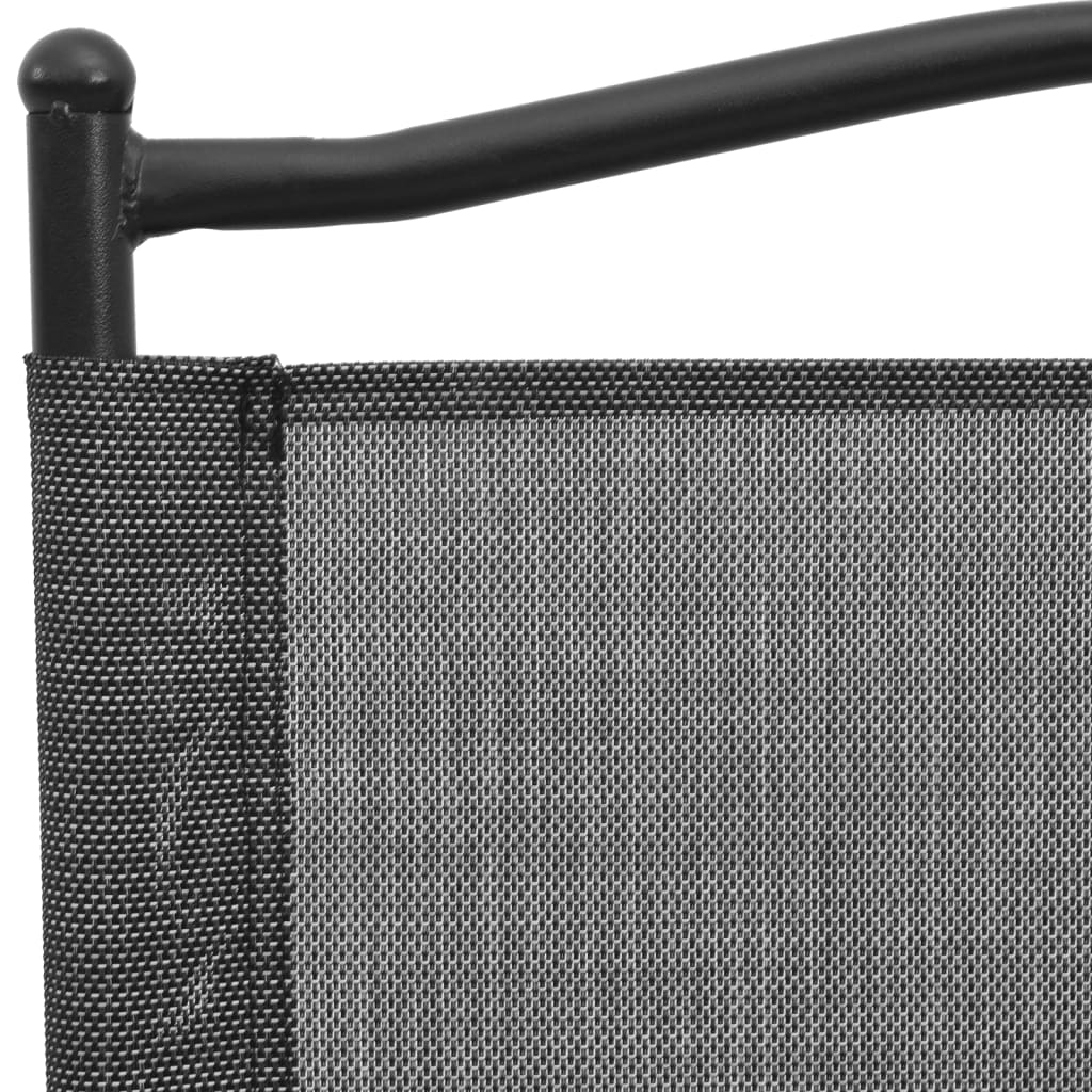 Foldbare havestole stk. stål og textilene gråmeleret - grå, 8 - number 10.