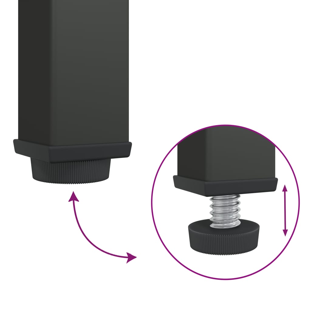 Komoda 70x35x70 cm staklo i čelik crna - number 10.