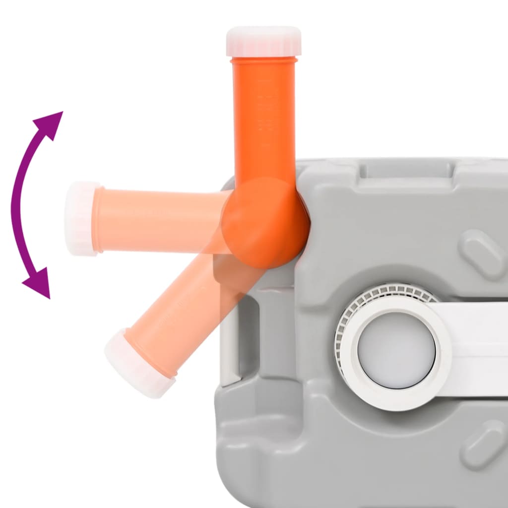 Prijenosni wc za kampiranje 22+12 l hdpe siva i bijela - number 6.