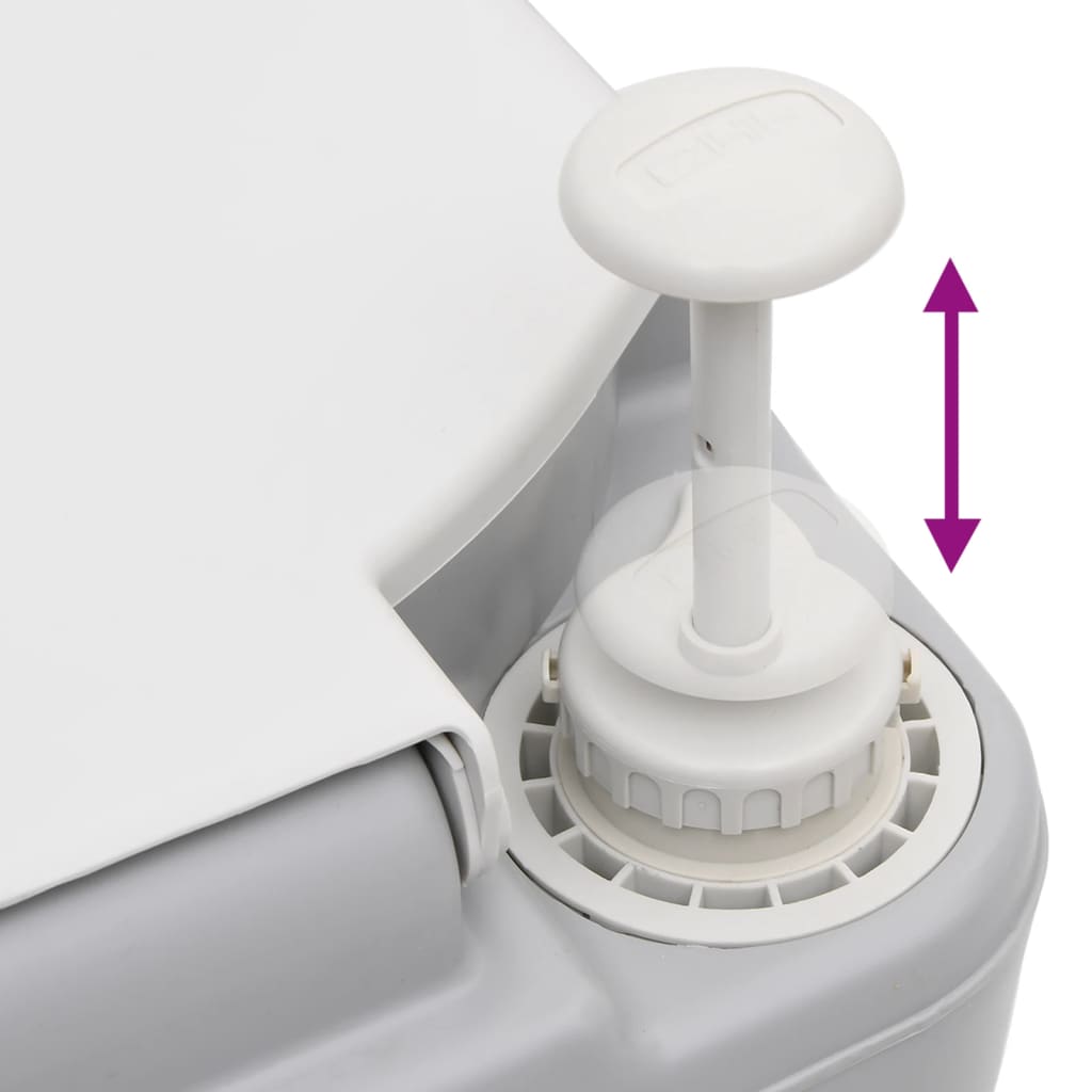 Prijenosni wc za kampiranje 22+12 l hdpe siva i bijela - number 7.