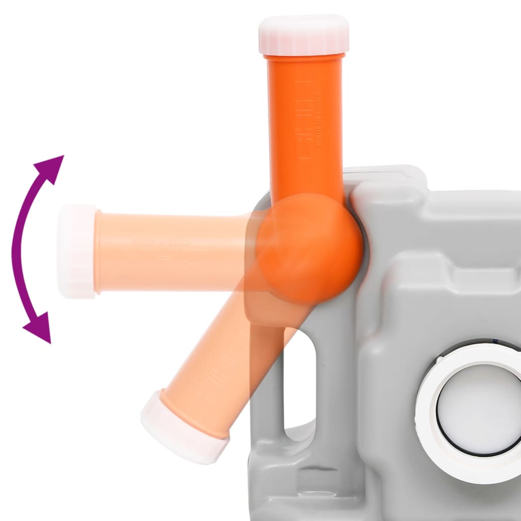 Prijenosni wc za kampiranje 15+10 l hdpe siva i bijela - number 7.