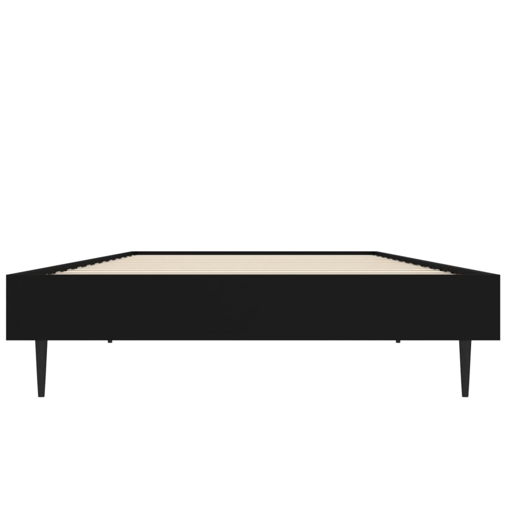 Bed frame constructed wood - black, 75 x 190 cm, ooo 7 - number 6.