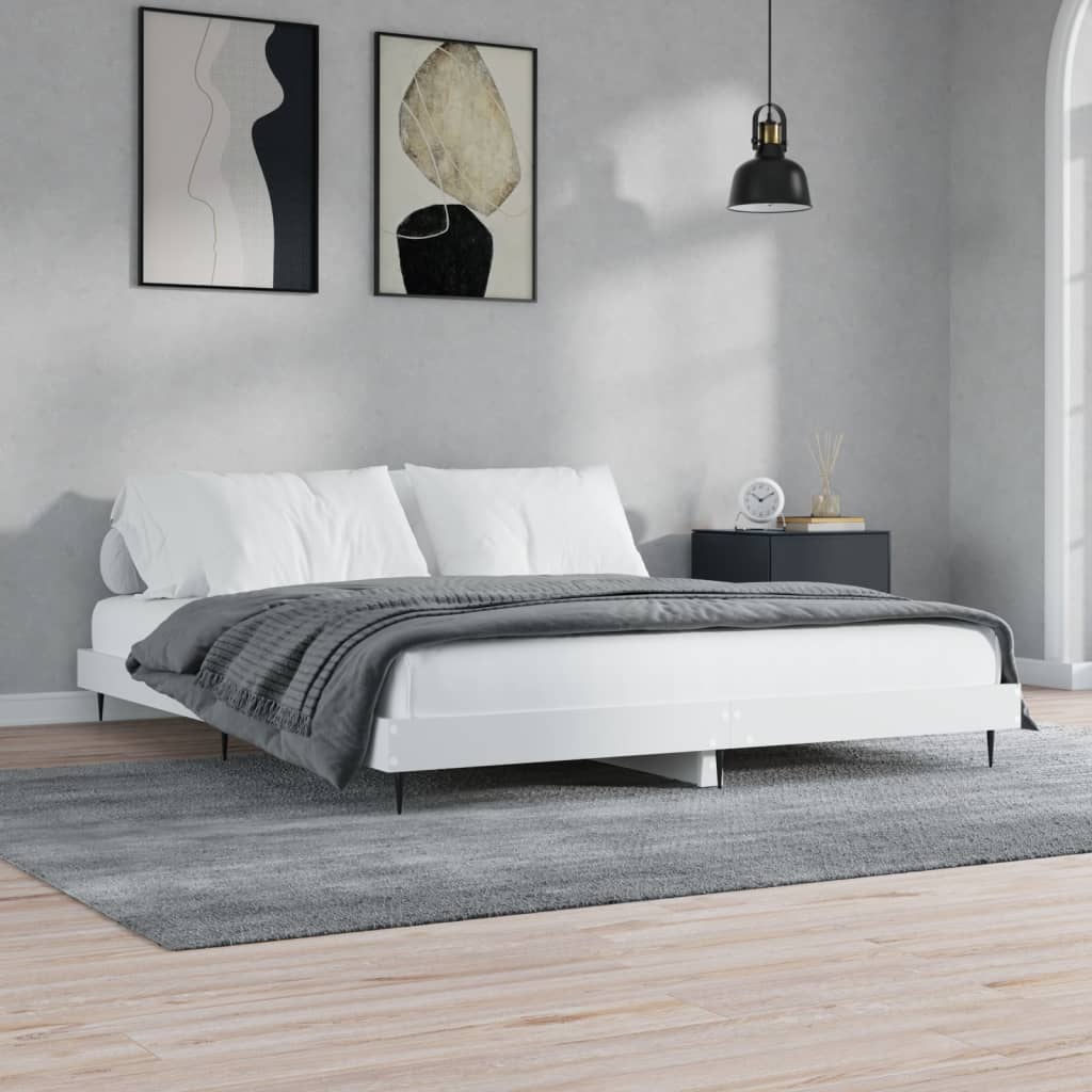 Sengestel konstrueret træ - hvid, 150 x 200 cm, ooo 4 - number 1.