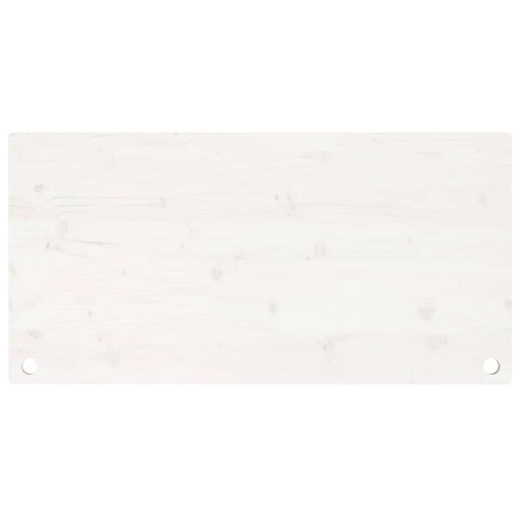 Skrivebordsplade 110x55x2,5 cm massivt fyrretræ - hvid, 110 x 55 x 2.5 cm - number 5.