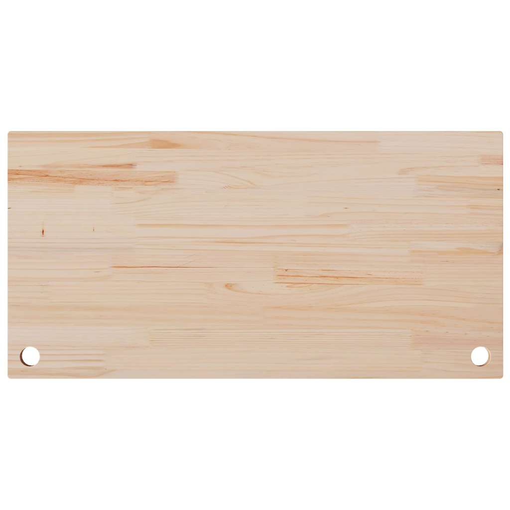 Skrivebordsplade 110x55x2,5 cm massivt fyrretræ - naturfarvet, 110 x 55 x 2.5 cm - number 5.