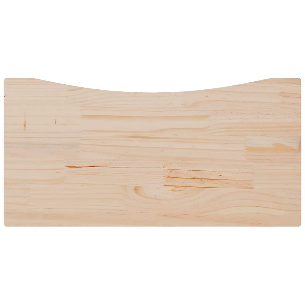 Skrivebordsplade 80x40x2,5 cm massivt fyrretræ - naturfarvet, 80 x 40 x 2.5 cm - number 5.