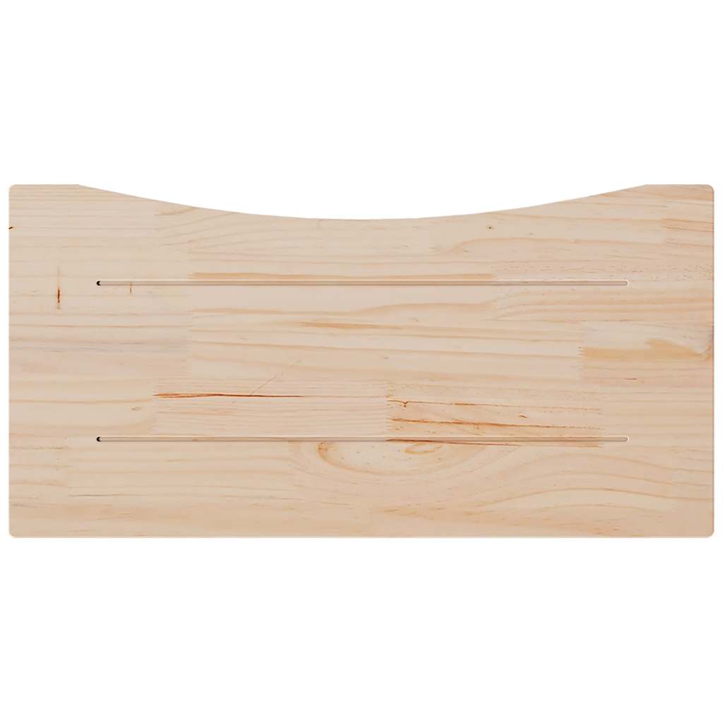 Skrivebordsplade 80x40x2,5 cm massivt fyrretræ - naturfarvet, 80 x 40 x 2.5 cm - number 4.