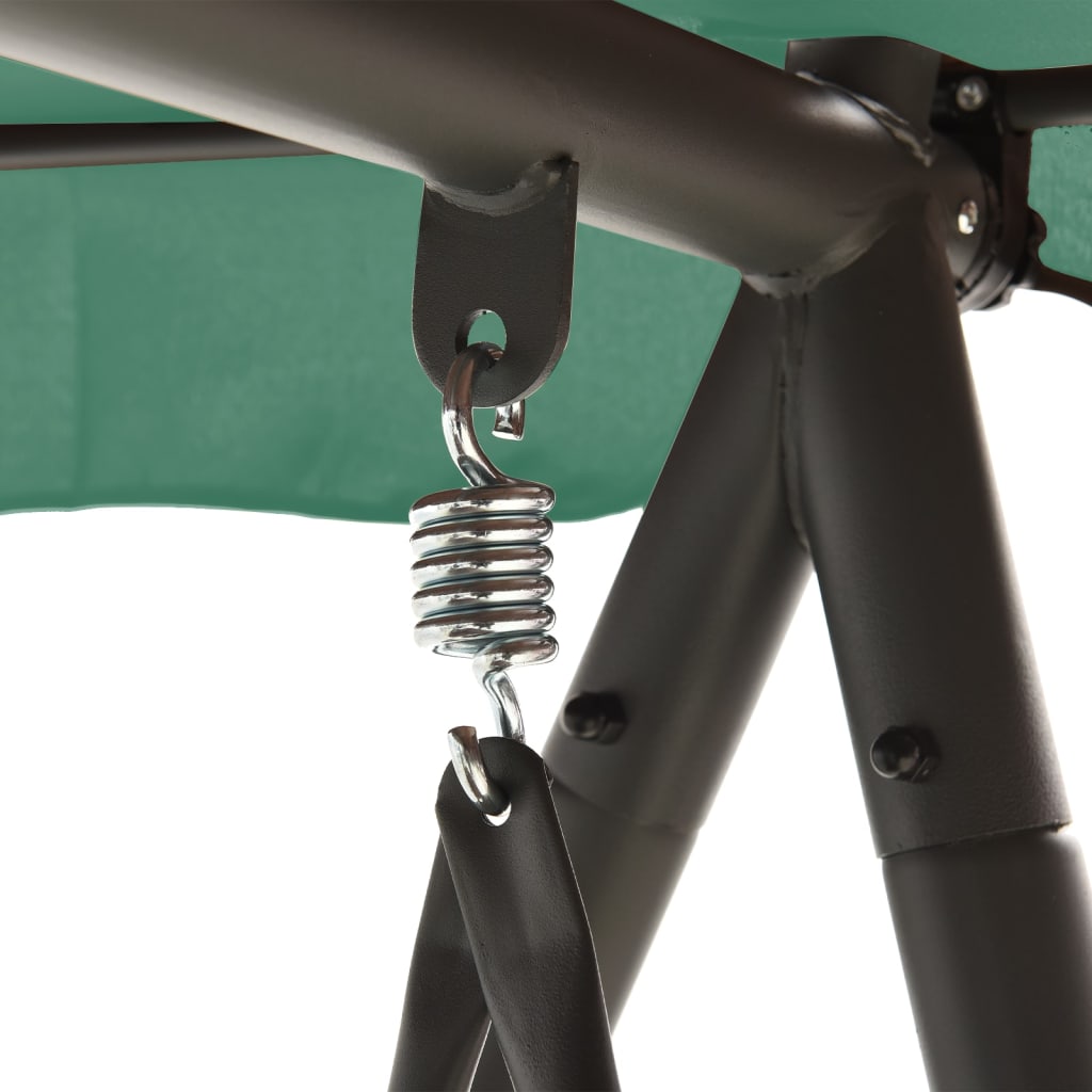 Udendørs gyngebænk med baldakin 198 cm stof og stål grøn - number 7.