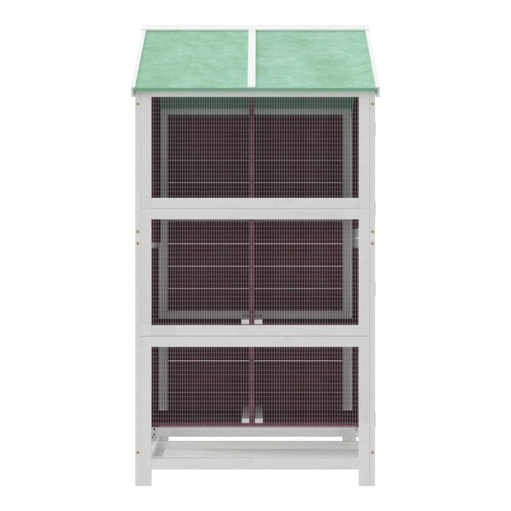 Cage à oiseaux 97x81x152 cm pin massif couleur moka - moka - number 5.