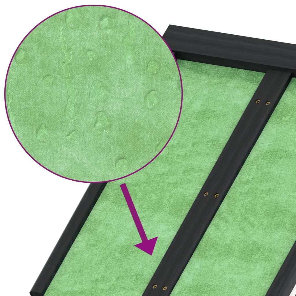 Redskabsskur til haven 2 dele massivt fyrretræ grå - number 12.