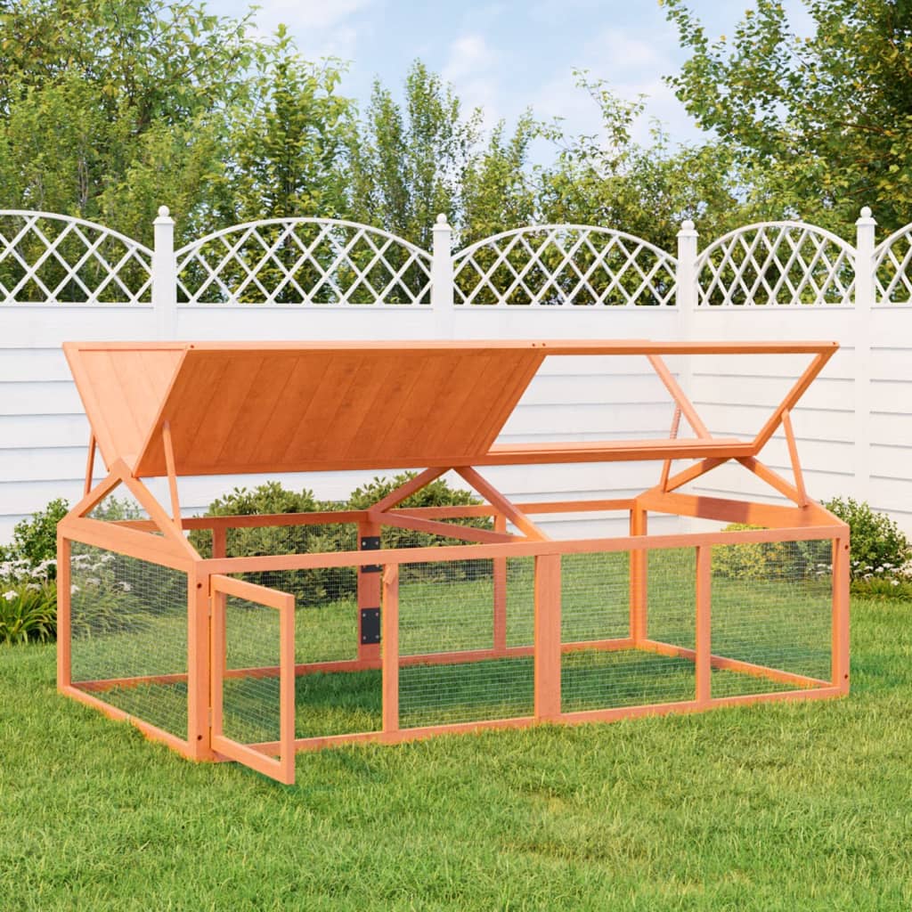 Cour de course 200x112,5x74 cm bois de pin massif marron - number 1.