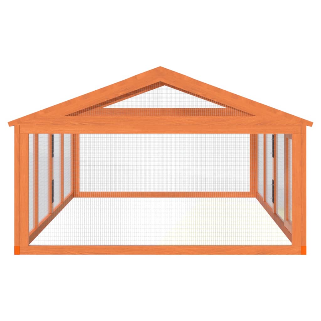 Cour de course 200x112,5x74 cm bois de pin massif marron - number 5.