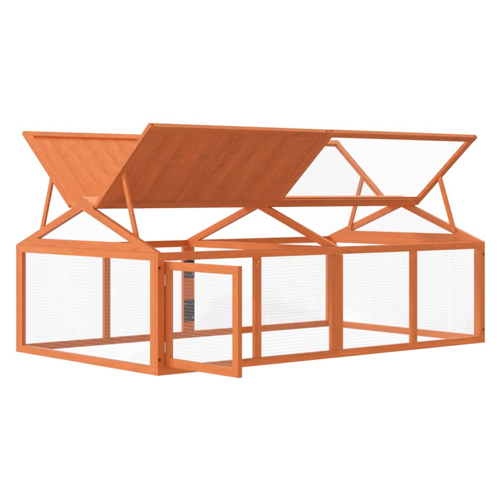 Cour de course 200x112,5x74 cm bois de pin massif marron - number 4.