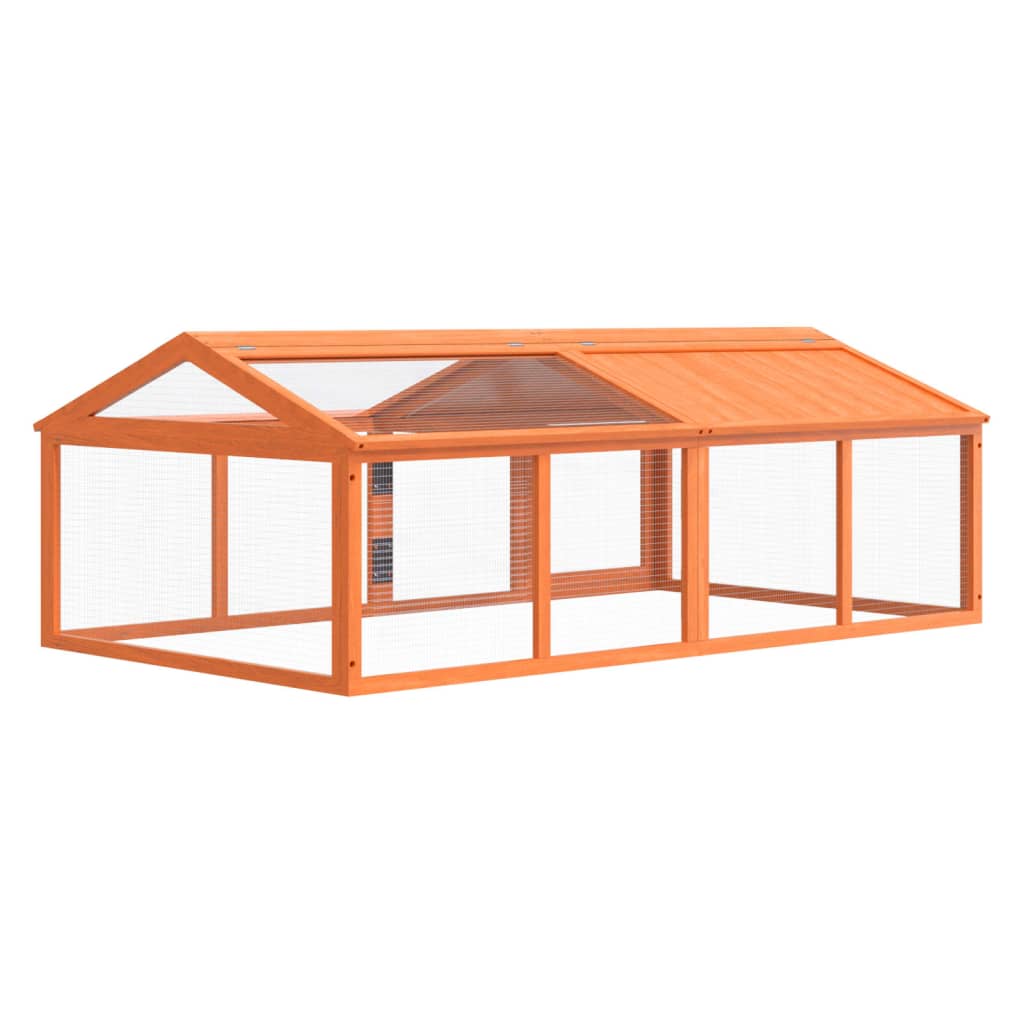 Cour de course 200x112,5x74 cm bois de pin massif marron - number 6.