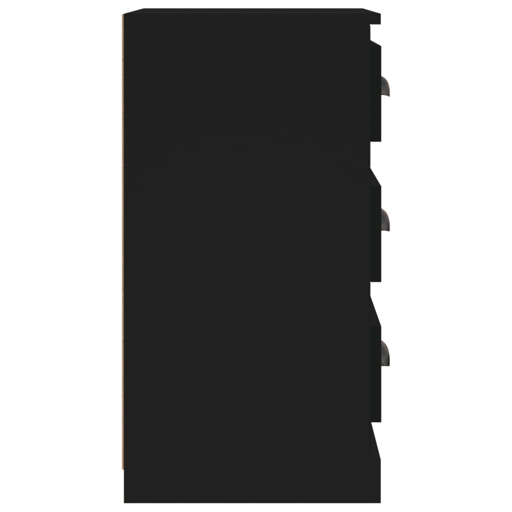 Skænk 36x35,5x67,5 cm konstrueret træ - sort, 1 - number 5.