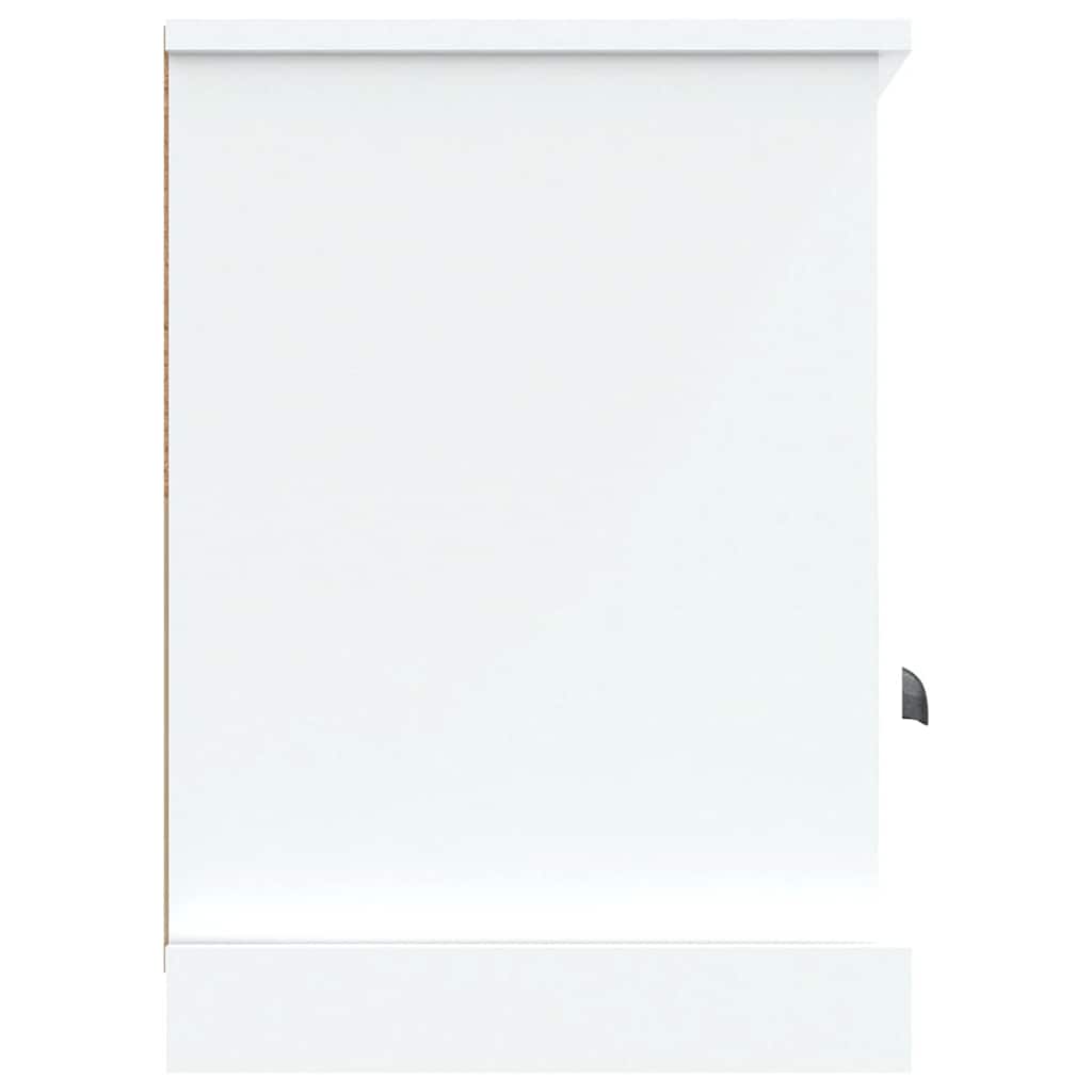 Tv-bord 100x35x50 cm konstrueret træ hvid - number 8.