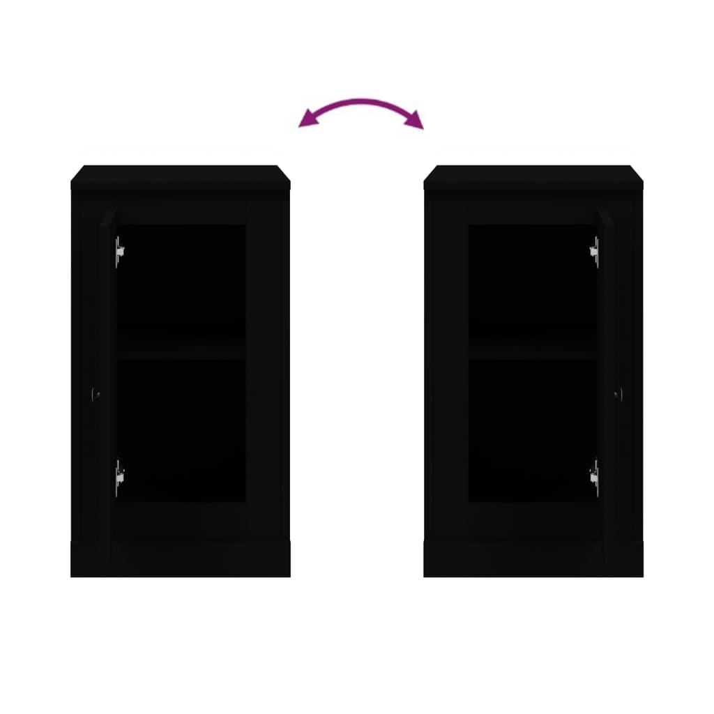 Skænk 37,5x35,5x67,5 cm konstrueret træ - sort, 1 - number 9.