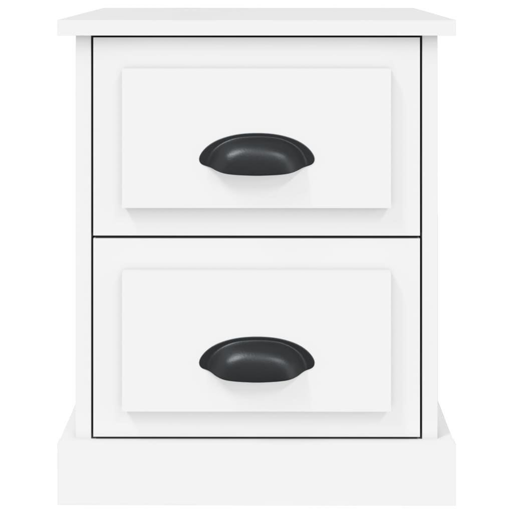 Noćni ormarić 39x39x47,5 cm konstruirano drvo - bijelo, 1 - number 7.